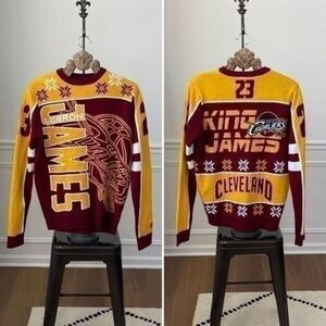 Klew NBA Cleveland Cavaliers LeBron James #23 Ugly Sweater M